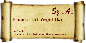 Szoboszlai Angelika névjegykártya